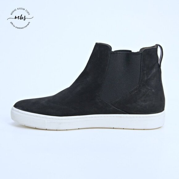 Vince Newlyn Suede Hidden Wedge Chelsea Boots Black Women 10 - Picture 7 of 14